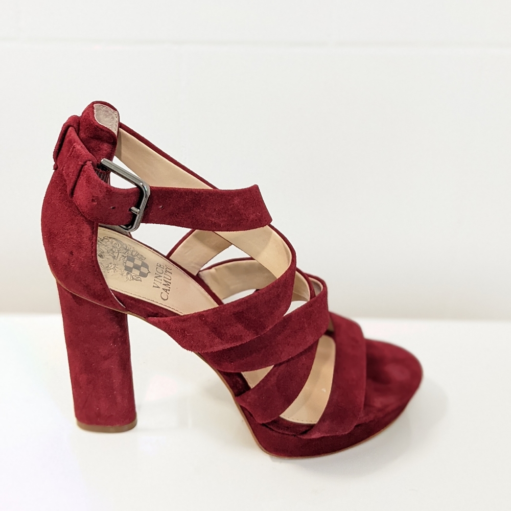 Suede heeled sandals by Vince Camuto - Picture 6 of 15